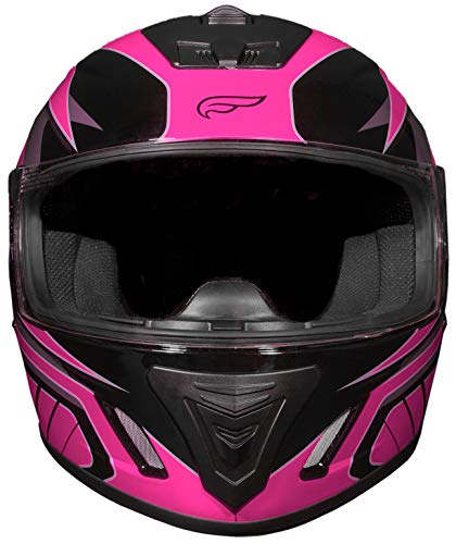 Fulmer, 26-5682, Adult Full Face Motorcycle Helmet Dot Approved 152 Ace - Pink, Small #TOP1
