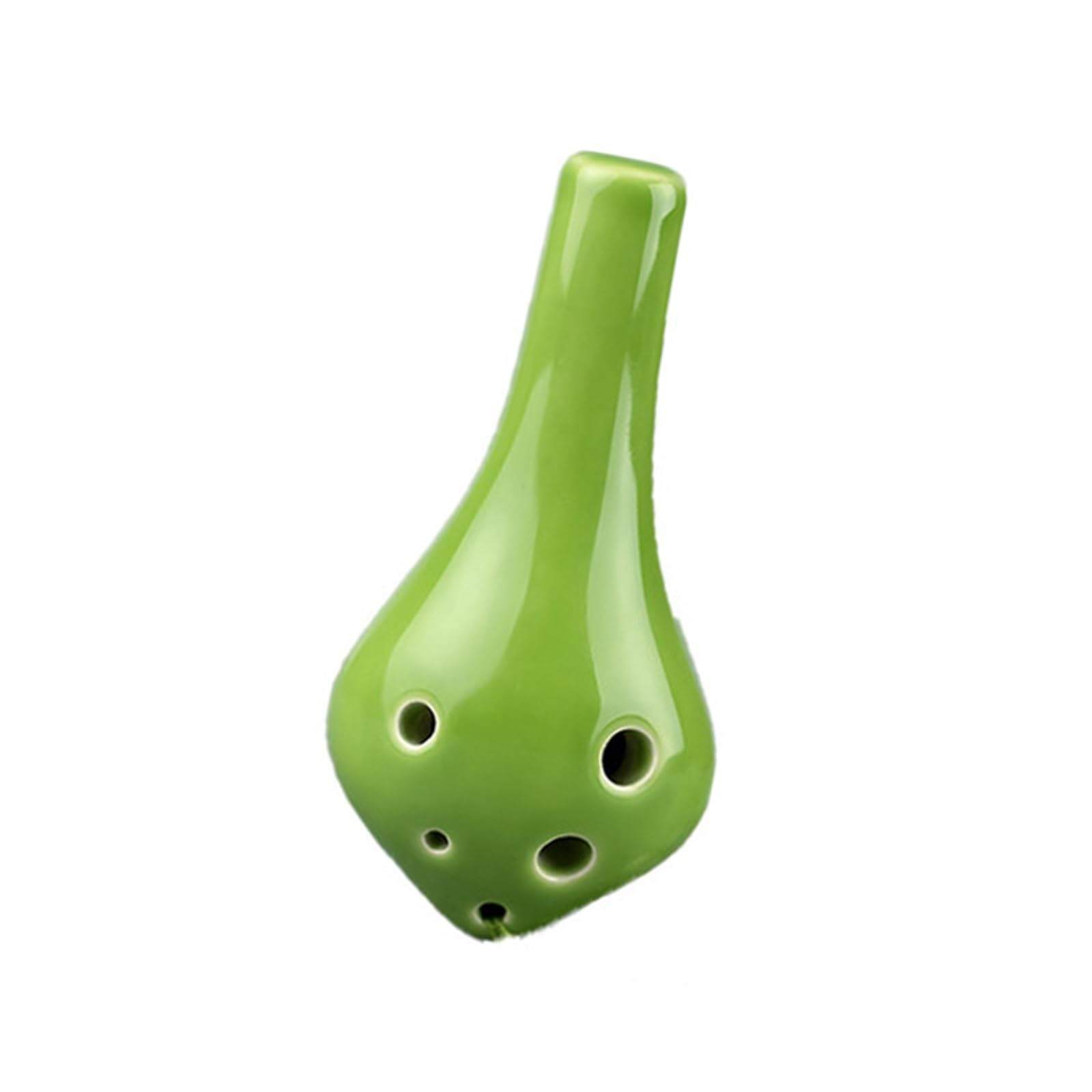 Set Ocarina Bocchino Lungo Per Ocarina A 6 Fori In Ceramica Smaltata Verde Con Tono Acuto Chiave C