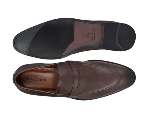 Image of LOUIS STITCH Loafers Formal Shoes for Men | Slip-On Moccasins | Ideal for Business, Casual, Parties (RGMC S)