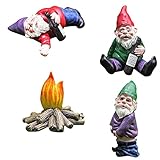 🤪Überlegenes Material: Dieser Gartenzwerg aus strapazierfähigem Harz kann das ganze Jahr über im Freien bleiben, ohne Schaden zu nehmen. Die Verwendung von hochwertiger Farbe macht es wetterbeständig und verhindert, dass es in der Sonne und im Wasser verblasst.