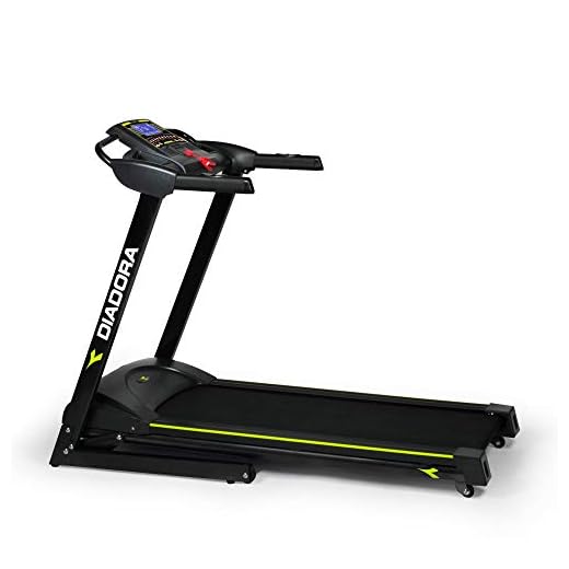 Diadora Fitness Edge Dark 2.4 Tapis Roulant, Motore 2 hp, Velocità 16 km/h