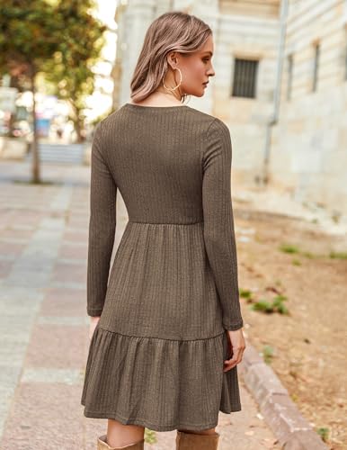 Zeagoo-Vestido-de-Mujer-de-Manga-Larga-y-Cuello-Redondo-para-Otono-con-Bolsillos-Elegante-Vestidos-hasta-la-Rodilla-Invierno Zeagoo-Vestido-de-Mujer-de-Manga-Larga-y-Cuello-Redondo-para-Otono-con-Bolsillos-Elegante-Vestidos-hasta-la-Rodilla-Invierno