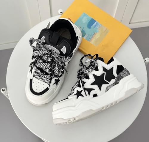 Star Shoes Cute Shoes Y2k Sneakers Chunky Sneakers for Women Anti-Slip Comfort Travel Outdoor Sport US 5.5-9.52