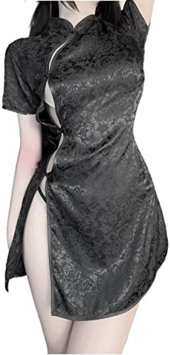 SINGUYUN Vestido de lencería china Cheongsam con estampado retro,...