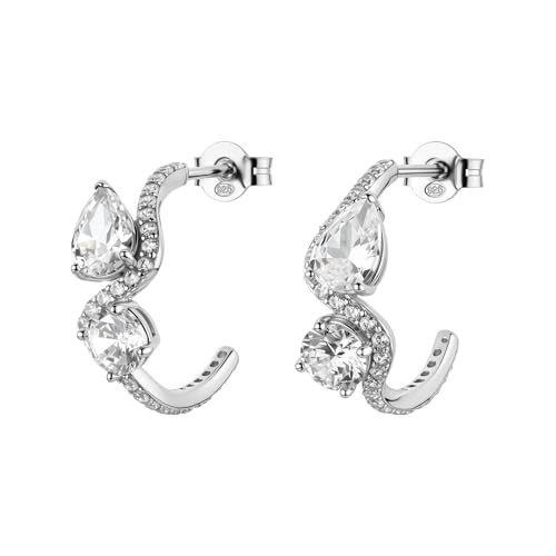 Boucles d'oreilles femme argent 925 et zircons Brosway cadeau idéal