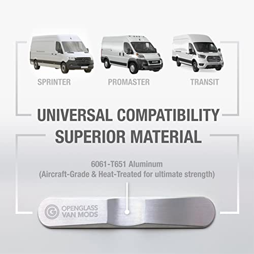 Openglass Van Mods Sliding Door Stopper - Universal Fit For Sprinter, Promaster, Transit & Campervans - High-Grade Aluminum Van Door Stop, Van Life Accessories For Privacy W/Easy Diy Install, No Glue #TOP2