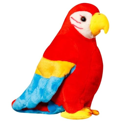 KUKUShining Loro De Peluche, Suave Lindo Animal De Peluche Tucán Juguete De Pájaro Mascota Compañero De Juego Regalos For Niños Niñas(Red,35cm/13.77in)