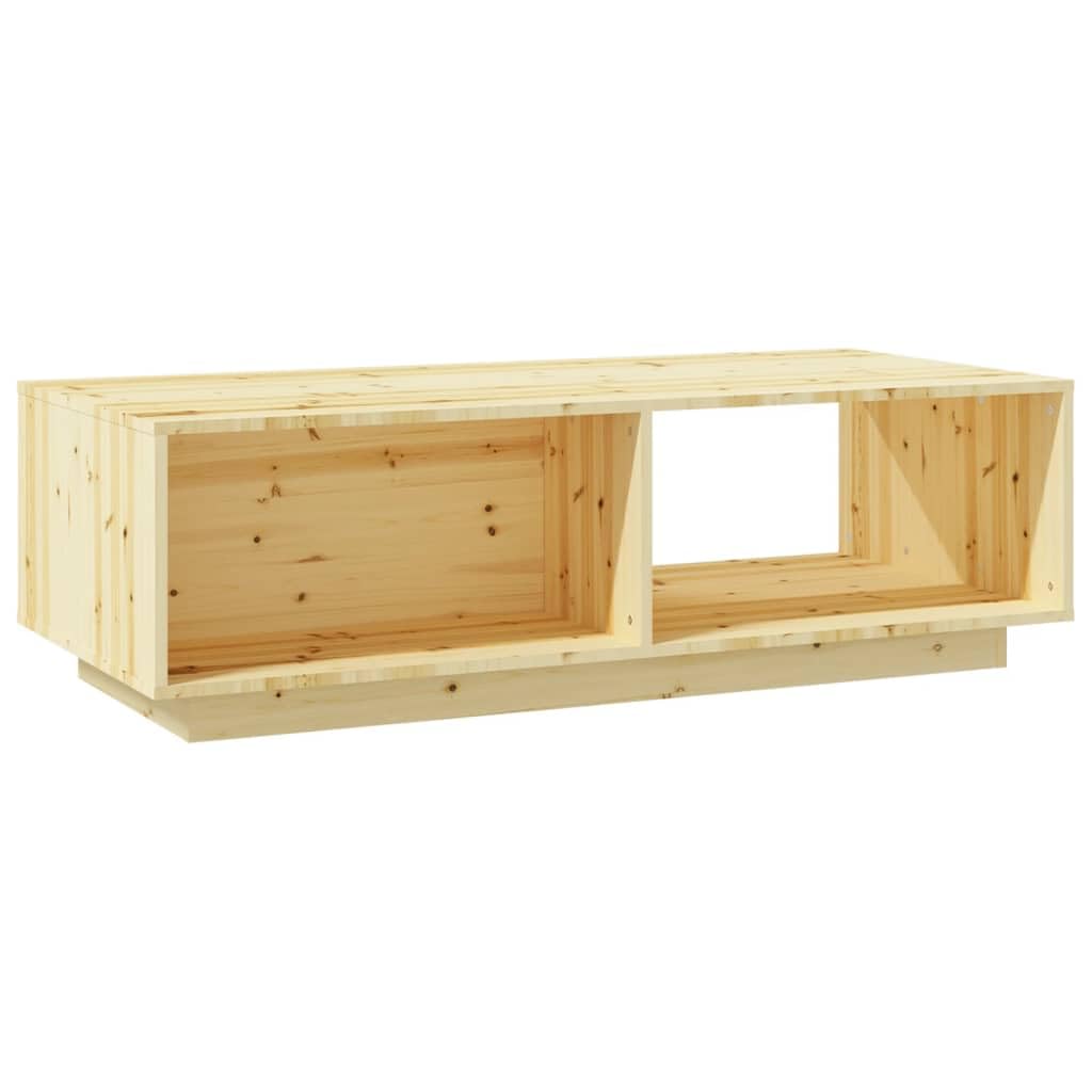 vidaXL Mesa de Centro de Madera Maciza de Abeto 110x50x33,5 cm