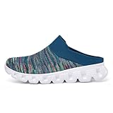 [SAQJEE] 春夏 軽量 かかとなし スニーカー スリッポン メンズ メッシュサンダル スリッパ カジュアル靴 クロッグサンダル 通気性 歩きやすい おしゃれ カジュアル 27.5 cm スリッパ 軽量 通気性 柔軟 蒸れない かかとなしシューズ お出かけ 大きいサイズ 男女兼用 ブルー
