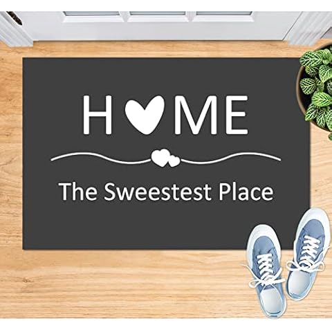 Doormat - Funny Floor Mats Including Stitched Words Home The Sweestest Place Cover