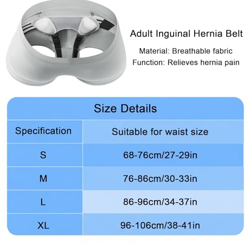 Faja para hernia inguinal para hombre, talla pequeña miniatura 2