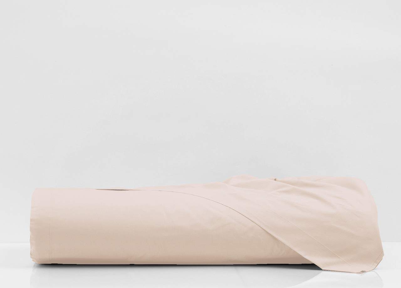 WEB LINEN Cordonetto Sheets 100% Cotton, Single Bed Sheets in Solid Color, Beige