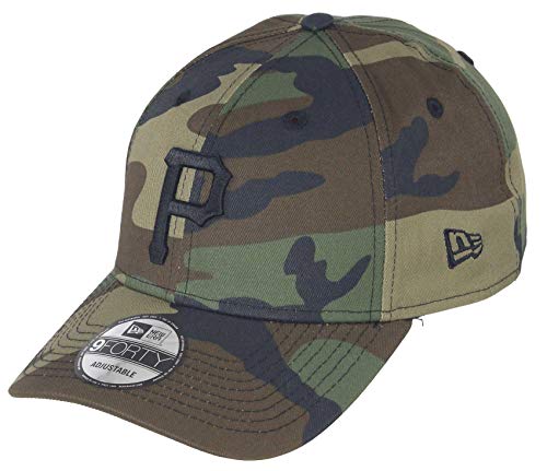 New Era Pittsburgh Pirates 9forty Adjustable Snapback Cap MLB Essential Camo Camouflage/Black - One-Size