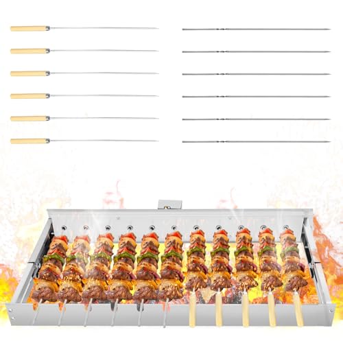 Schaschlikgrill,Automatisch Drehbarer Grillrost,Elektrischer Spiessdreher...