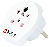Best Price Square TRAVEL Adaptor, 16A, 250VAC 1.500217 by SKROSS