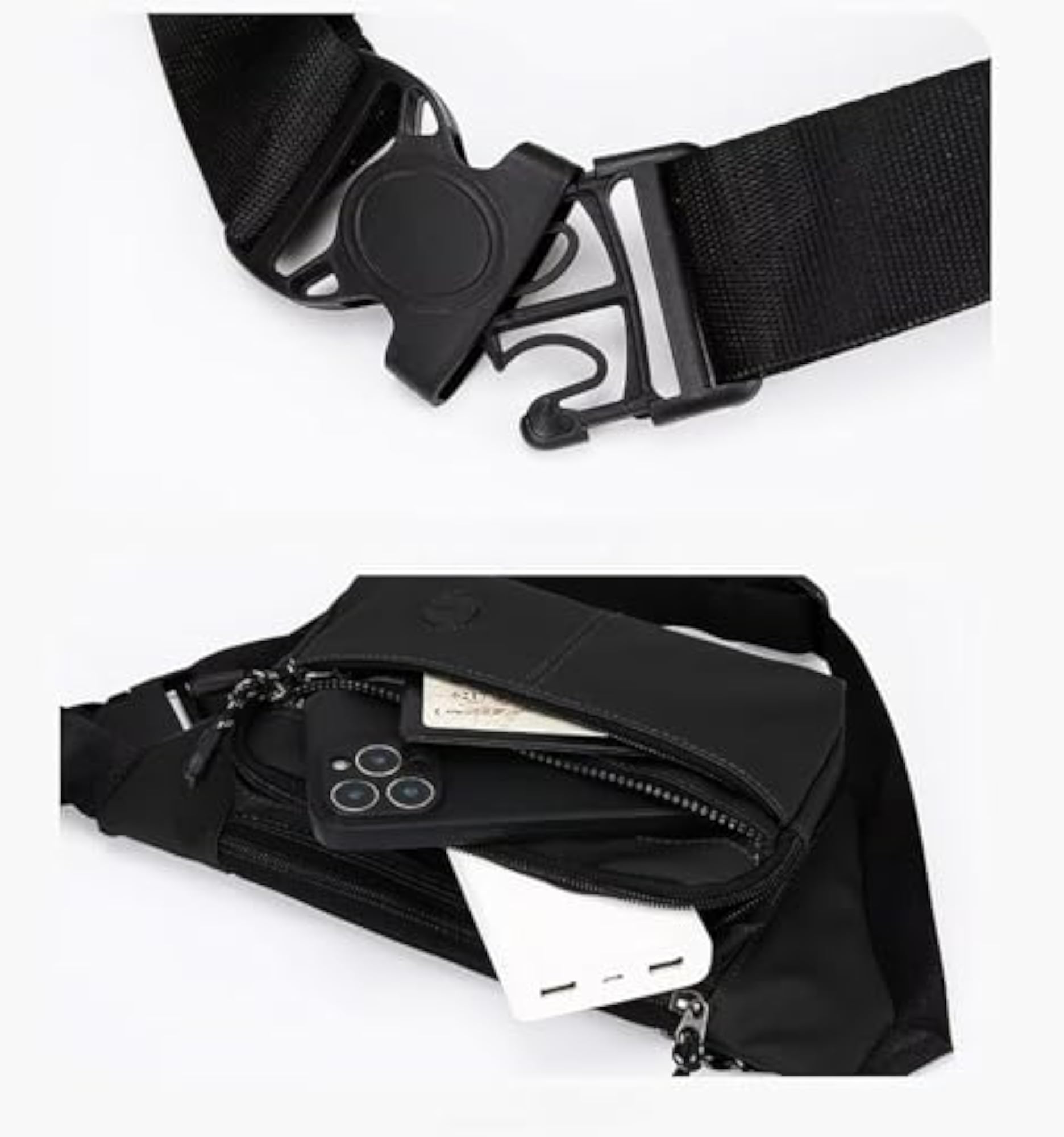 Men's PU Leather Crossbody Sling Bag, Large Capacity