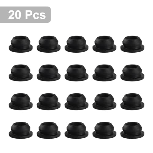 Image of RUIAN 20 Pcs Silicone Plugs, Waterproof Tapered Round 9mm Hole Stoppers, Hole Stoppers Waterproof Hole Plug for Metal Tube, Black.