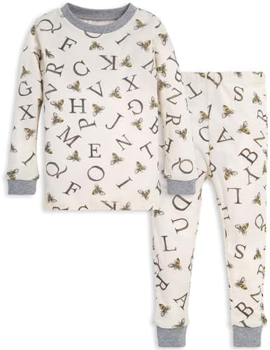 Burt's Bees Baby Organic Cotton Pajamas for Boys, Toddler PJ Set