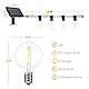 Yuucio Solar Lichterkette Aussen 30M, LED Lichterkette Außen 50+2 Plastik Birnen Wasserdicht IP45 Glühbirnen für Outdoor, Garten,Terrasse,Bäume,Party Deko, 2700K Warmes Weiß