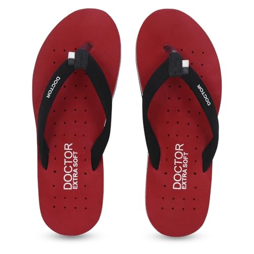 Image of DOCTOR EXTRA SOFT House Slipper for Women's Care Dr Orthopaedic Super Comfort Fitting Flat Cushion Chappal Flip-Flop for Ladies & Girl's