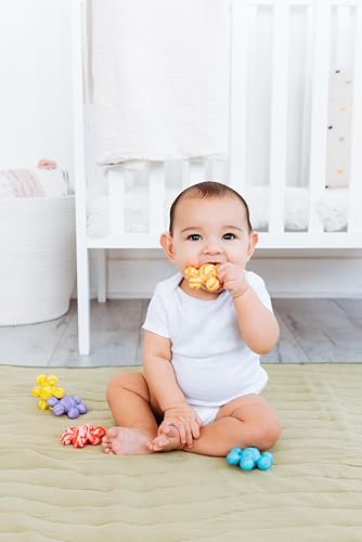 Image of Ubbi Joinibble Teether for Babies, Food-Grade Platinum Silicone, 5 Pack | Soothes Teething & Massages Gums, BPA & PVC-Free, Promotes Infant Developmental Skills, Dishwasher Safe