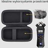 Aenllosi Twarda pokrowcowa torba kompatybilna z przenośnym rejestratorem cyfrowym Zoom H1essential 32-Bit, torba z siateczki przeznaczona do mikrofonu przeciwwietrznego Zoom (czarny, tylko pokrowcowa