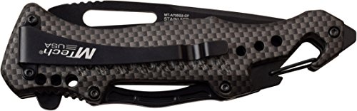 Mtech Usa Ballistic Mt A705G2 Cf Spring Assist Folding Knife, Carbon Fiber #TOP3