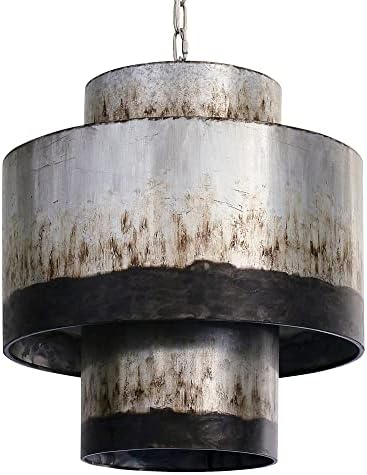 Varaluz 323F04OG Cannery Pendant, Ombre Galvanized