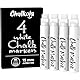 Chalkola Kreidestifte für Tafel Abwaschbar Weiß - 4 Kreidemarker Weiss 15mm dicke Spitze - Kreidestift Weiß für Fenster, Tafel, als Glasstift- Chalk Markers für die Erwachsene und Kinder