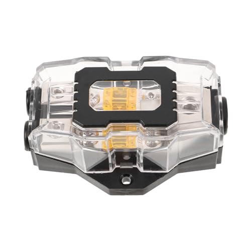 BESTYASH 80a Blocco Fusibile Audio per Auto Blocco di Distribuzione per Amplificatore Auto Coperchio Trasparente per Osservare Fusibile Funzione di Protezione di Sicurezza per Apparecchiatu