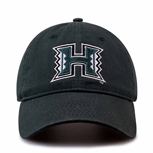 The Game NCAA Adult Relaxed Fit Logo Hat – Embroidered Logo – 100% Cotton – Elevate Your Style and Show Your Team Spirit (Hawaii Rainbow Warriors – Green, Adult Adjustable)
