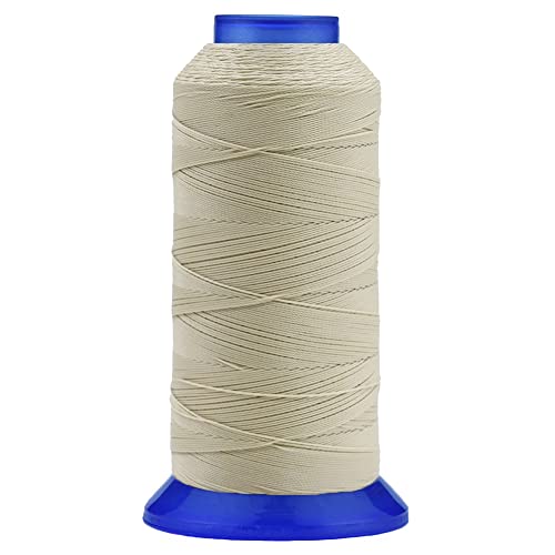 Selric Tex 135 Polyester Thread For Sewing 730Yards #138 T135 420D Uv Resistant High Strength Upholstery Thread For Leather, Outdoor Market, Drapery,Etc (Beige) #TOP30