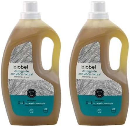 Biobel - Detergente Líquido para Ropa - 100% Natural - Con Aceite...