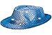 Produktbild Folat 24074 Tribly Party Hut mit Pailletten und LED Beleuchtung, Unisex-Erwachsene, blau, Einheitsgröße