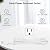 Mini Desktop Power Hub Grommet Socket Desk Outlet Build-in 1 US Standard Outlet with 6.56 FT Extension Cord (White)
