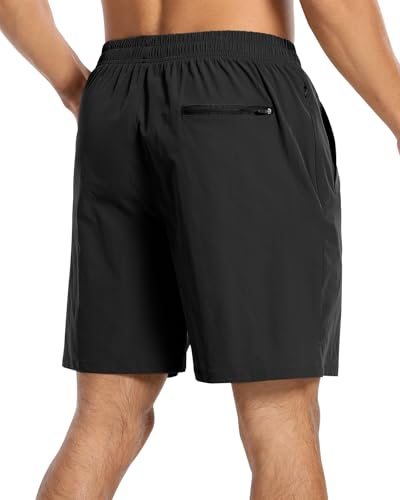 2 Pack Mens Athletic Workout Shorts 7 Inch Quick Dry Gym Shorts with Pockets, Sports Tennis Running Shorts for Men2