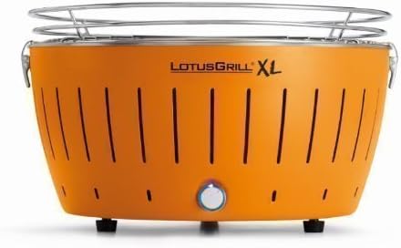 Lotusgrill XL (Mandarin) The Smoke-free Charcoal Grill/Table Grill Guaranteed LATEST TECHNOLOGY + incl. Magic Cover Ø 24 cm