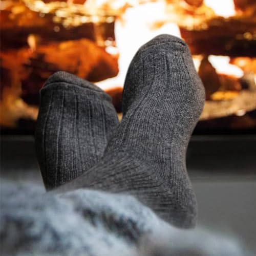 Alpaca Socks For Men and Women, Alpaca Wool Socks 2 Pair Thermal Socks Cozy Crew Socks Thick Socks3