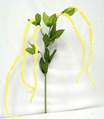 Amazon 26インチ フォックステール スプレー 緑色のフィラー シルク ウェディング 花 植物 装飾 イエロー 造花 オンライン通販