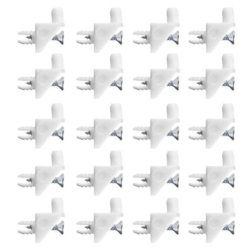20PC 101558 White Shelf Support Pins for IKEA Part Shelf Support Pins Replacement Brackets with Self-Tapping Screws