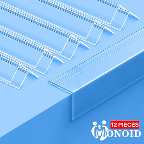 Image of MONOID Wall Corner Protector - Pack of 12 Self Adhesive Corner Guards for Walls Edge Protection - 1.18 inch x 1.18 inch x 47.2 inch, Easy to Apply - No Tools Needed