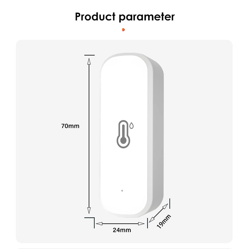 ZYWUOY Sensore termometro igrometro WiFi 4 pezzi wireless per interni temperatura umidità Tuya
