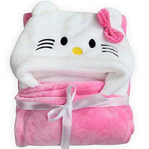 Image of MY NEWBORN Baby Blanket Wrapper Bath Towel- Pack of 2 Katty, GreenPuppy
