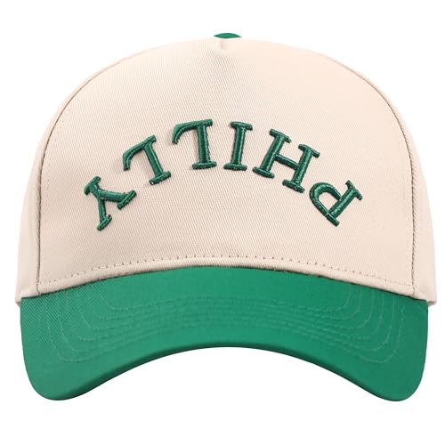 Noxhym Upside Down Philly Trucker Hat for Men and Women 3D Embroidered Gameday Baseball Cap