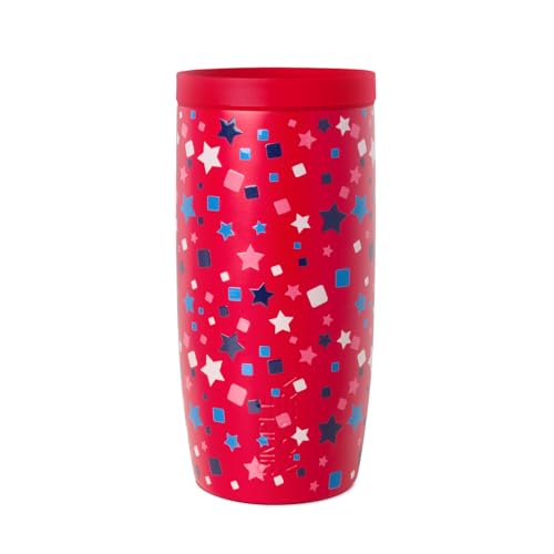 Image of Simple Modern 4th of July Signature Voyager | 16oz Travel Coffee Mug Tumbler with 360 Lid | Gifts Her Him | Ceramic-Lined Insulated Stainless Steel Cold Brew Iced Coffee Cup | Star Speckled Banner