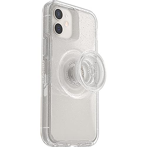 OtterBox + Pop Symmetry Series Clear Case for iPhone 12 Mini, Retail Packaging - Stardust (Silver Flake/Clear) with Stardust Pop - image 3