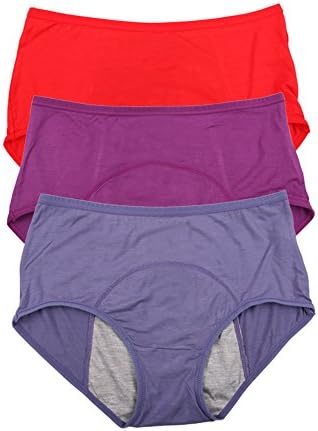 YOYI FASHION Bamboo Viscose Brief Menstrual Leakproof Panties Multi Pack US Size XXS-3XL/10