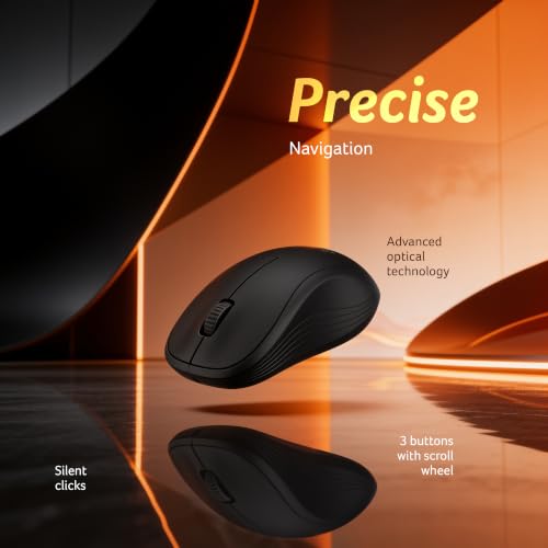 Image of Acer OfficeLite KM300 Wireless Keyboard & Mouse Combo | 2.4GHz USB Nano Receiver | 104-Key Full-Size Keyboard with Multimedia Keys | Silent Optical Mouse | Plug & Play | Windows, macOS & Linux - Black