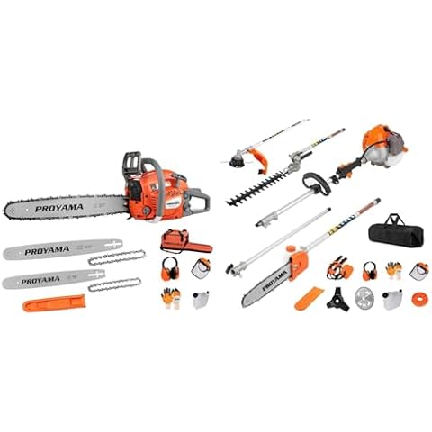 PROYAMA 58CC Gas Chainsaw with 42.7cc Gas Multi Tools Cover
