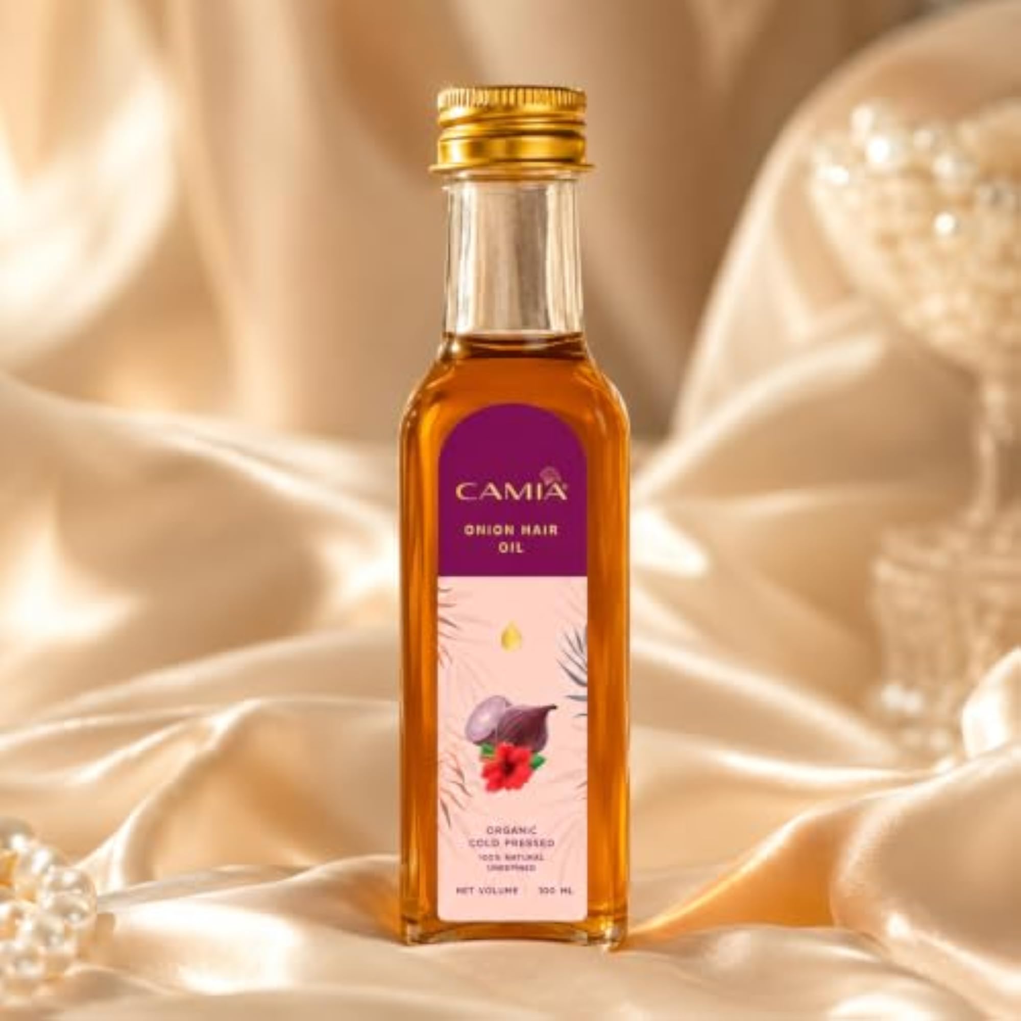 Organic Onion Hair Oil with 5 Natural Growth Boosters
